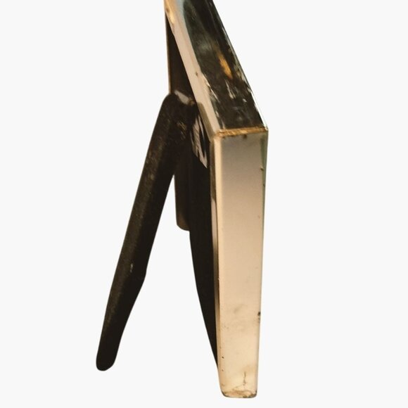 Small Kent Silver Tone Picture Frame Desktop Easel  3 inch - Picture 4 of 6